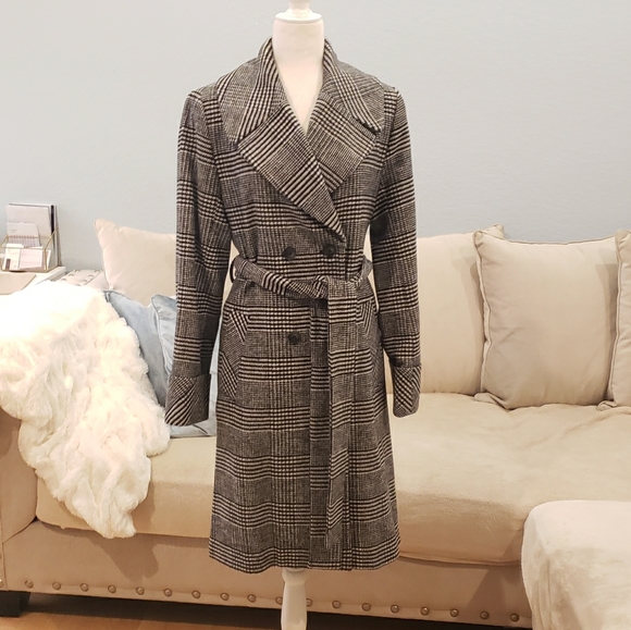 Nine West Double Breasted Wool Blend Coat - Picture 2 of 10